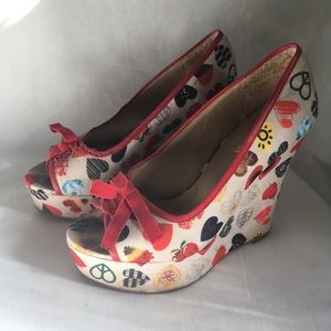 Love Moschino Peep Toe Platforms sz 36